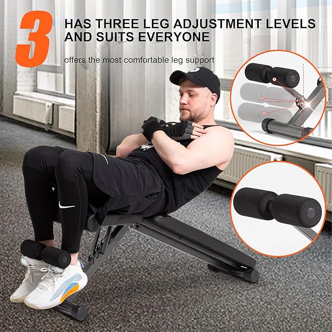 BARWING 2025 Upgraded Adjustable Weight Bench for Home Gym,800LBS,700LBS,Foldable Incline Workout Bench for Full Body Workout Easy Assembly