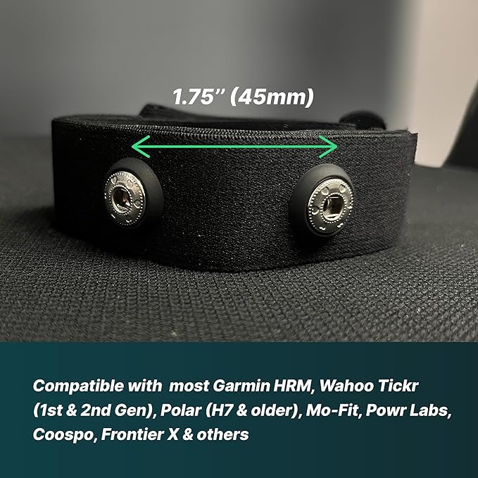 Replacement Heart Rate Chest Monitor Strap, Compatible with Frontier X2 Wahoo Tickr Polar Garmin HRM Coospo