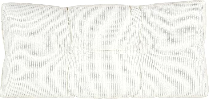 Klear Vu The Gripper Omega Non-Slip Tufted Bench Cushion for Indoor Furniture, Entryway Storage, Bay Window, Corner Nook or Piano Seat, 30 Inches, 01 Ivory