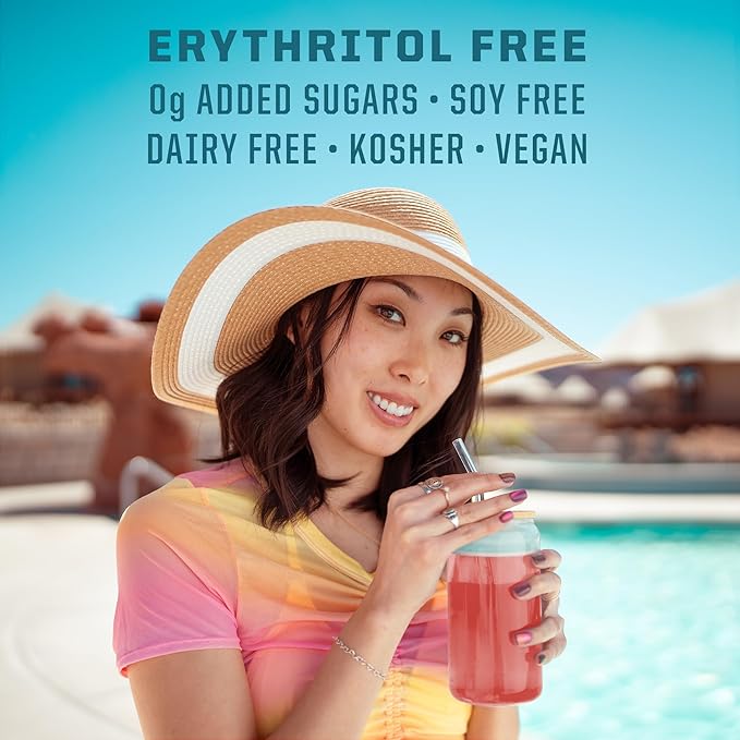 Electrolyte Powder Hydration Packets Powder B12 Elderberry | Coconut Berry Flavored 18 Stick Packs Box | Vegan and Plant-Based Sugar Free