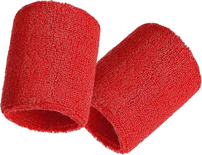 12 Pack Sweatbands Sports Wristband Cotton Sweat Band for Men and Women, Good for Tennis, Basketball, Running, Gym, Working Out