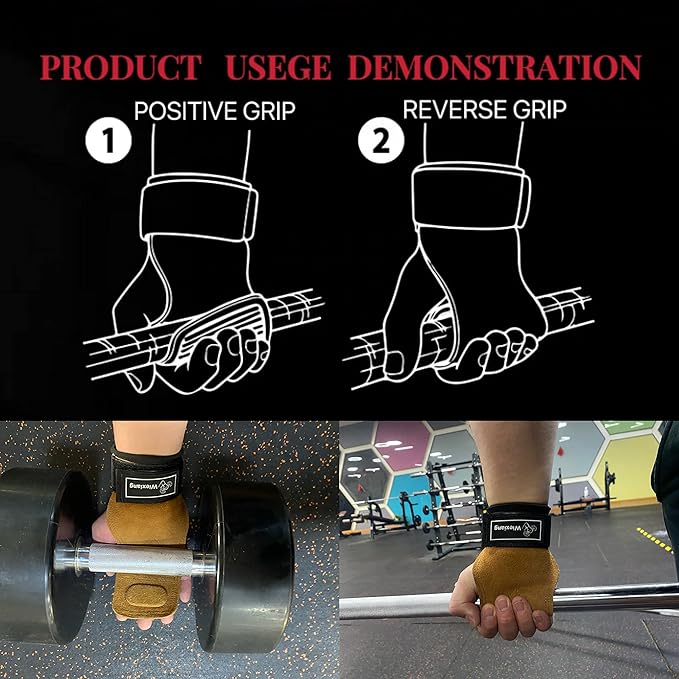 Adjustable Neoprene Padded Wrist straps for Weightlifting,Weight Lifting Straps Gym weight lifting wrist wraps,Gym Accessories for women for Men/Women(Pair)