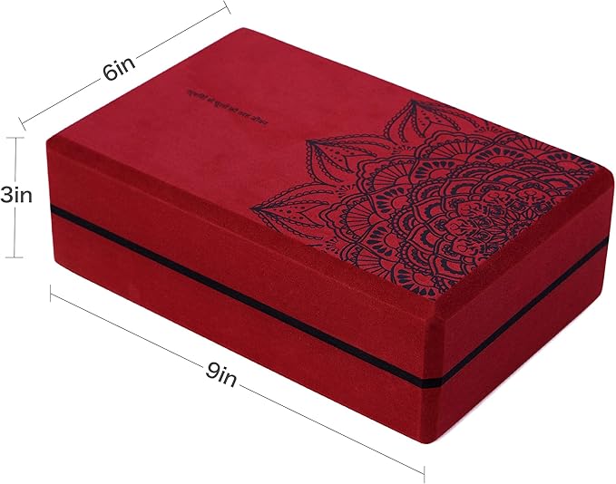 nuveti Yoga Blocks Set of 2, High Density Yoga Brick Foam Blocks to Improve Strength, Flexibility and Balance Brick Foam Blocks