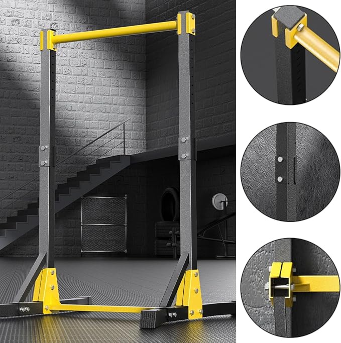 Pull Up Bar Stand,Freestanding Pull-up Bar,Free Standing Pull Up Bar for Home Gym, Pull Up Stand Station 400LBS with 11 Gears Adjustment