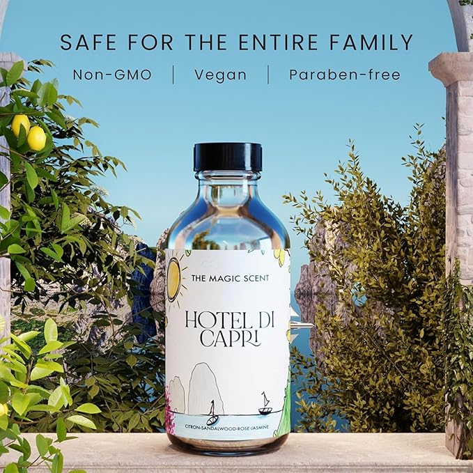 The Magic Scent Hotel Di Capri Hotel Scent Diffuser Oil - Cold-Air & Ultrasonic Fragrance Oil for Diffuser Inspired by Capri, Italy - Essential Oils for Diffusers Aromatherapy - 4 fl oz, 120 mL