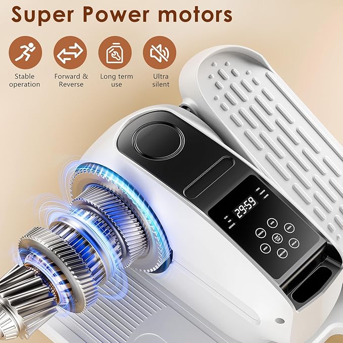 Under Desk Elliptical Exercise Machine, Mini Elliptical Leg Exerciser As Seen on TV, Electric Pedal Exerciser While Sitting for Seniors Adults, Elliptical Training Machines for Fitness with 12 Modes