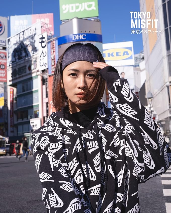 Tokyo Misfit - Japanese Headbands for Men & Women, Sweat Band, Workout, Yoga, Fashion, Running, Sports, Basketball, Bandana