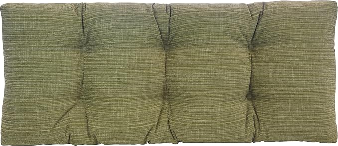 Klear Vu Corner Nook or Piano Seat Omega Non-Slip Tufted Bench Cushion for Indoor Furniture, Entryway Storage, Bay Window, 33 Inches, 11 Green
