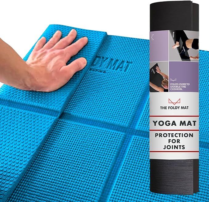 Foldable Yoga Mat Thick, in 6 Combinations; Greater Support and Protection for Joints, Body Alignment System, and Sections for Hands and Feet. Non-slip texture and water-resistant
