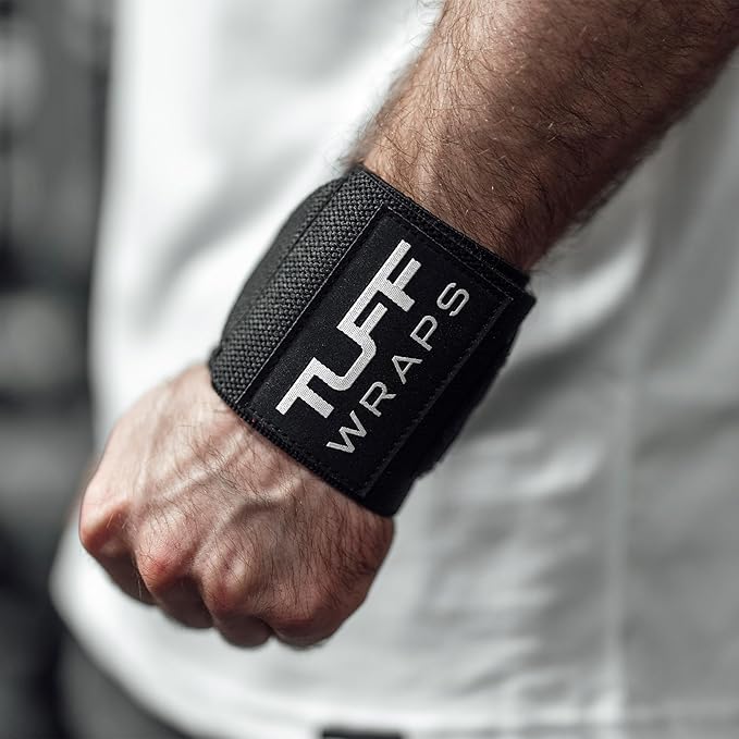 TuffWraps 16" Wrist Wraps: No Thumb Loops, Quality Gym Wrist Wraps for Weightlifting, Bench Press, Powerlifting, and Cross-Training—Try The Belt Loop Tightening System