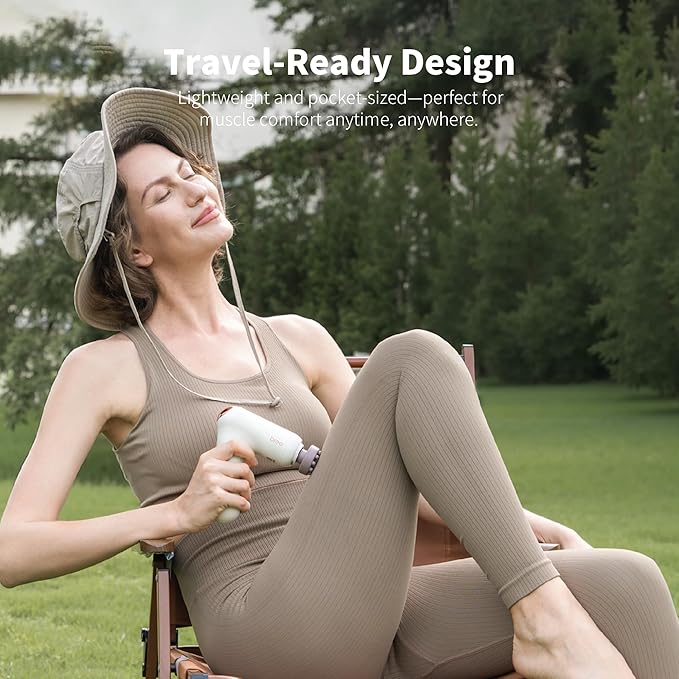 Breo Lucky 7 Massage Gun with Heat, Deep Tissue Muscle Massager, Stimulator, Body Relaxation, Low Noise for Recovery, Sports