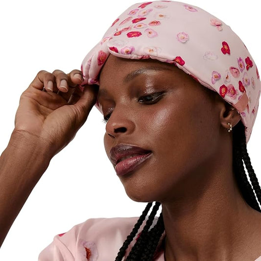 Lunya Washable Silk Sleeping Mask – Thermoregulating Mulberry Silk, Light Blocking and Comfortable Fit – Sleep Mask for Women and Men with Box – California Poppy – Large