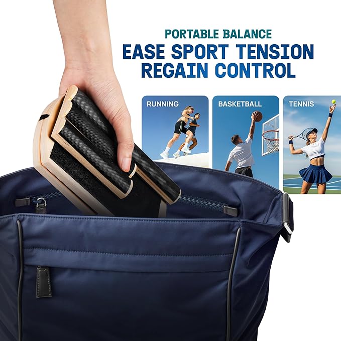 Yes4All 350LBS Professional Wooden Balance Board for Leg Workout, Anti-Slip Rocker Board, Wobble Board for Standing Desk