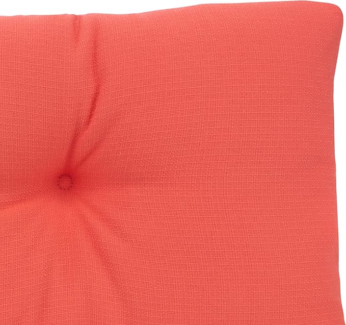 Klear Vu The Gripper Omega Non-Slip Tufted Bench Cushion for Indoor Furniture, Entryway Storage, Bay Window, Corner Nook or Piano Seat, 30 Inches, 16 Coral