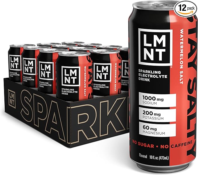 Drink LMNT Sparkling Electrolyte Drink - Watermelon Salt | 12-Count