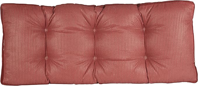 Klear Vu The Gripper Omega Non-Slip Tufted Bench Cushion for Indoor Furniture, Entryway Storage, Bay Window, Corner Nook or Piano Seat, 33 Inches, 09 Flame