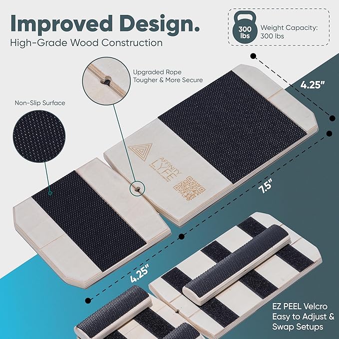 Ankle Strengthener & Single Leg Ankle Balance Board, Foot Strengthener For Pain Relief & Recovery, Prevent Injuries, Safe Non Slip Wooden Balance Board For Physical Therapy & Plantar Fasciitis Relief