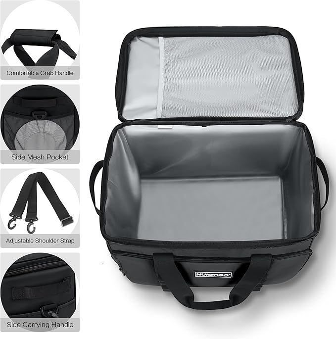 Soft Insulated Cooler Bag Collapsible Large Travel Coolers Soft Sided Coolers Ice Chest, Leakproof, Waterproof