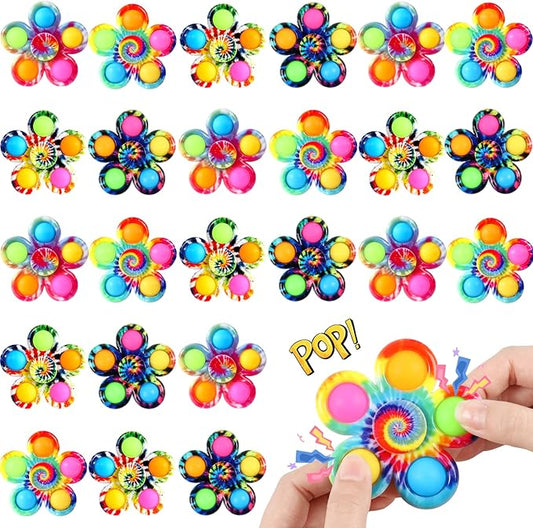 Gigilli 12 Pack Fidget Spinners for Kids, Sensory Fidget Toys Bulk Party Favors for Kids 4-8-12, Goodie Bags Stuffers Pop Mini Fidgets Classroom Prizes, Toddler Birthday Gifts, Autism Toy for Adults