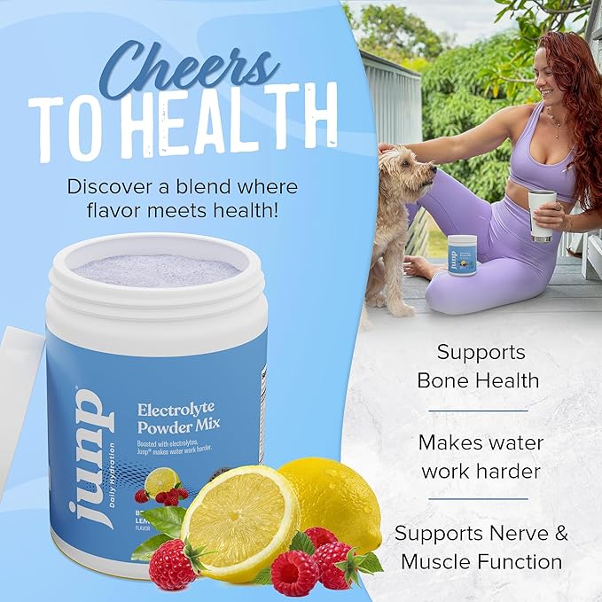 JUNP Electrolytes Powder No Sugar No Carbs – Berry Lemonade Keto Electrolyte Drink Mix - Potassium & Salt Hydration Powder Electrolytes - Zero Calorie Sugar Free Electrolyte Powder, 90 Servings