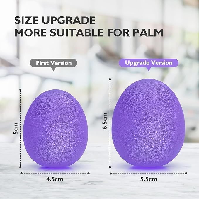 Peradix Hand Grip Strength Trainer, Stress Relief Ball, Wrist Rehab Therapy Hand Grip Equipment Ball Squishy Tools - Set of 3 Finger Resistance Exercise Squeezer