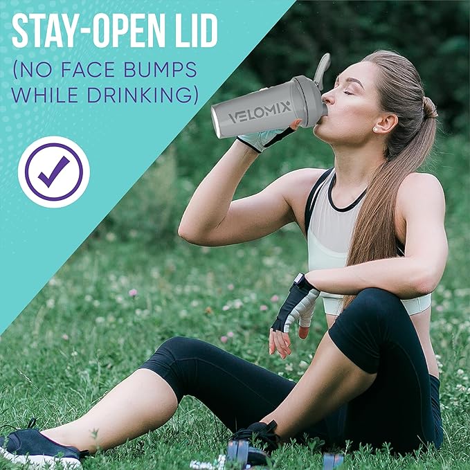 -4 Pack- 28 oz Protein Shaker Bottles for Protein Mixes - 4x Wire Whisk | Leak Proof Shaker Cups for Protein Shakes | Protein Shaker Bottle Pack (Silver Mix)