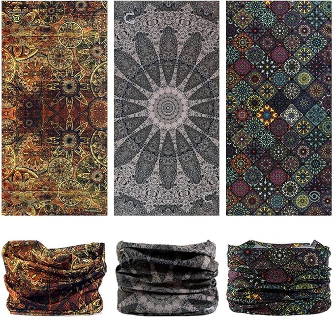 Neck Gaiter Headband Headwear Head Wrap Face Mask Magic Scarf Bandana for Men and Women