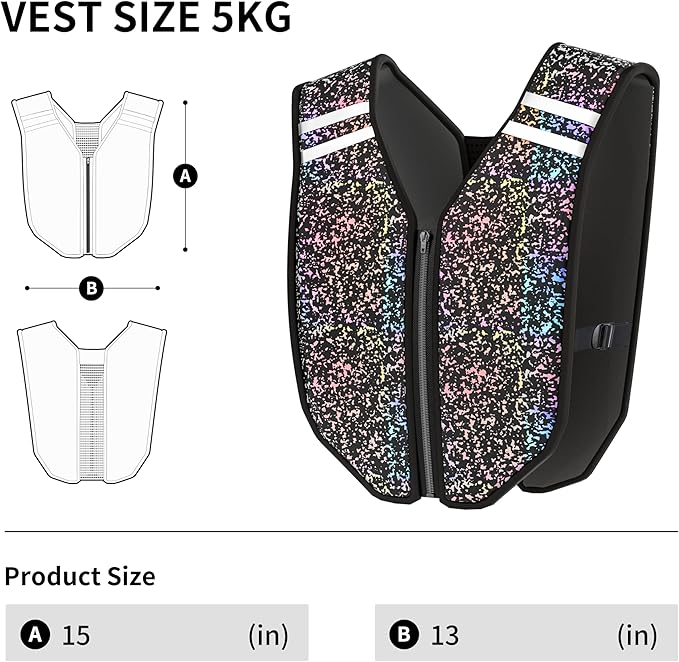 PROIRON Weighted Vest Soft Washable for Men Women Kids 6.5lbs/11lbs/17.5lbs/22lbs,Fully Reflective Running Weight Vest,No Leakage Weighted Vest for Fitness,Workout,Weight Loss,Strength Training