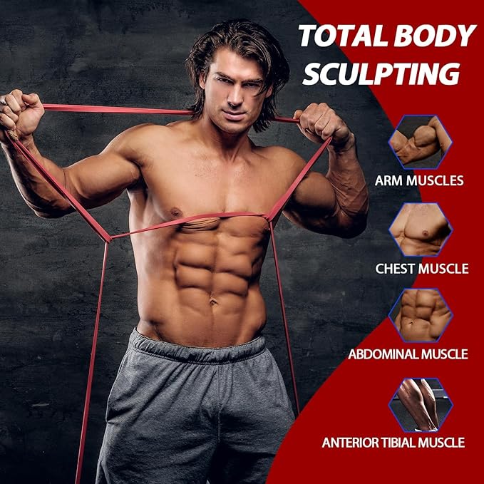 LEEKEY Resistance Bands, Exercise Bands with Handles,Pull Up Assist Bands - Bands for Working Out,Band for Men and Women Fitness Training, Physical Therapy,Home Workouts