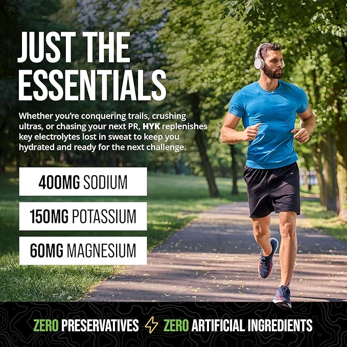 HYK Essential Electrolytes Powder Packets Instant Hydration for Endurance Athletes – Natural Electrolyte Drink Mix for Rapid Rehydration – Clean Hydration Powder – Strawberry Lemonade, 30 Stick Packs