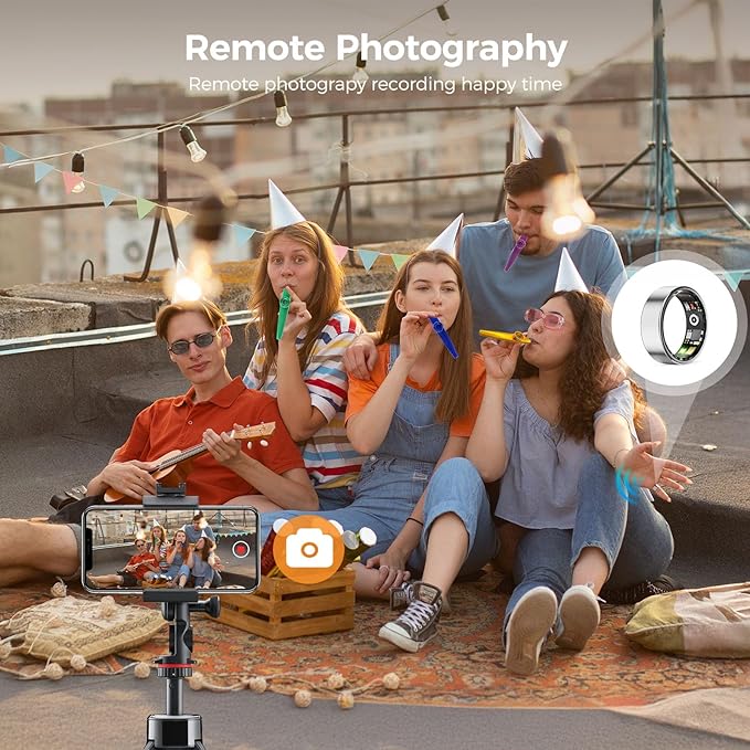 Smart Ring for Women & Men, Health Monitoring Ring with Heart Rate, Blood Oxygen,Blood Pressure, IP68 Waterproof Fitness Ring, Sleep Monitoring for iPhone and Android, No APP Fees (Silver, 13#)