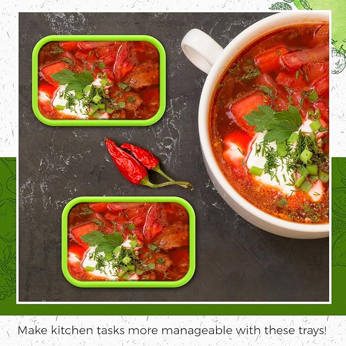 Nuogo 8 Pcs 1 Cup Silicone Freezer Containers with Lid Soup Freezer Molds Silicone Soup Containers Rectangle Trays Reusable Food Preserving Tray Ice Trays for Soups Sauces Stews(Green)