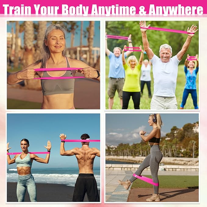 DEEKIN 20 Pcs Resistance Bands Resistance Loop Exercise Bands Exercise Equipment Elastic Drap Ring for Women and Men Home Fitness, Gym, Yoga
