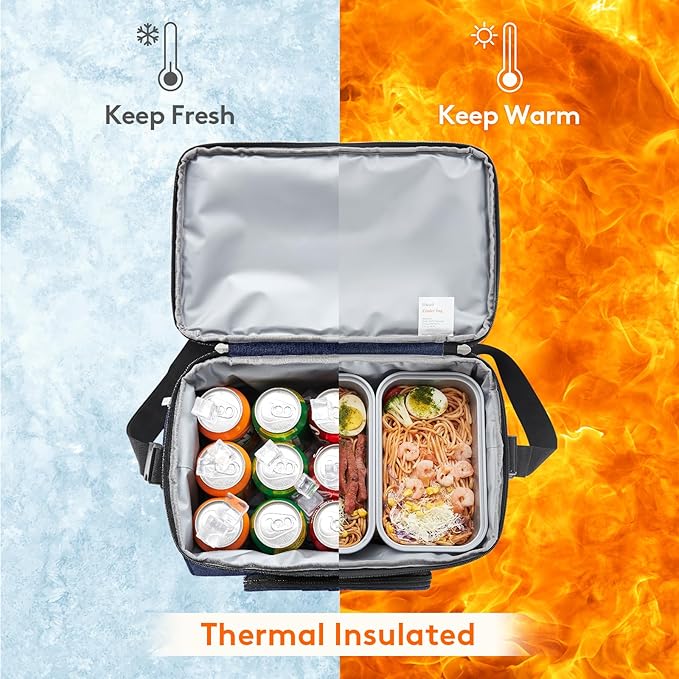 Lifewit Insulated Cooler Bag, 32/48 Can Large Leakproof Beach Cooler, Lightweight Portable Double Layer Soft-Sided Travel Ice Chest for Camping, Kayaking, Road Trips, Grocery Shopping