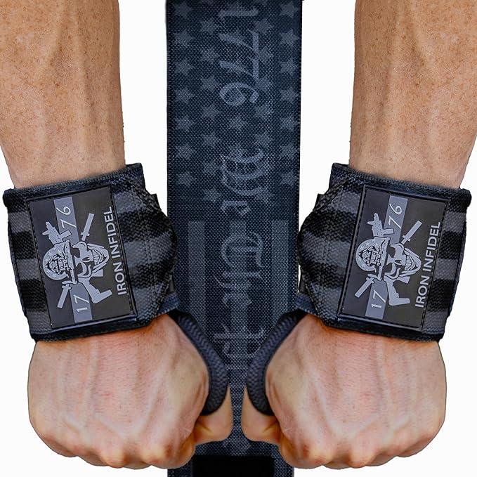 Iron Infidel Wrist Wraps for Weightlifting - 18" and 24" Heavy Duty Support for Working Out, Gym Accessories for Men - Use for Lifting, Crossfit, Fitness, Exercise, Bench Press, Powerlifting