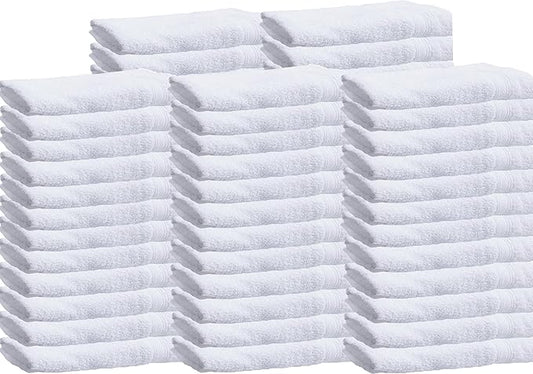 Towels N More 60 Pack 20x40 100% RS Cotton Loops Towels - Absorbent, Soft & Fluffy Bath Towels - Small & Lightweight BathTowels Ideal for Bathroom Accessories for Home, Gym, Beach, Salon, Spa, Motel