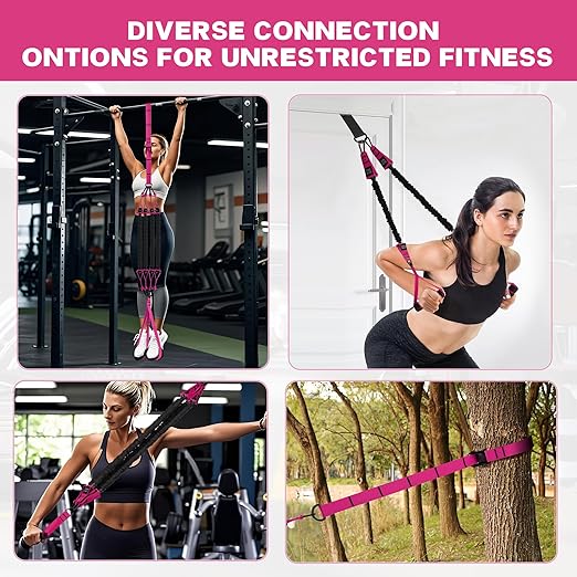 Pull Up Assistance Bands - Adjustable Heavy Duty Pull Up Assist Workout Bands for Men, Women, and Seniors - Resistance Bands for Pull Ups - Pull Up Bar Accessories (Red)