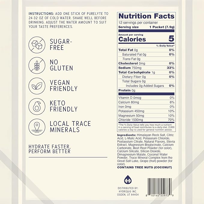 Electrolyte Drink Mix – Sugar-Free Hydration Powder Packets – Clean Electrolytes with Trace Minerals – Keto, Vegan, Gluten-Free – No Artificial Sweeteners – 12 Sticks – Mixed Berry