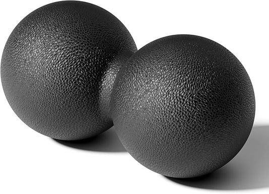 Hard Peanut Massage Ball - Dual Lacrosse Ball for Myofascial Release,Yoga & Deep Tissue Massage,Plantar Fasciitis and Acupoint Pressure Relief - Muscle Relaxer