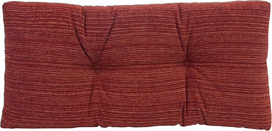 Klear Vu The Gripper Omega Non-Slip Tufted Bench Cushion for Indoor Furniture, Entryway Storage, Bay Window, Corner Nook or Piano Seat, 30 Inches, 17 Red
