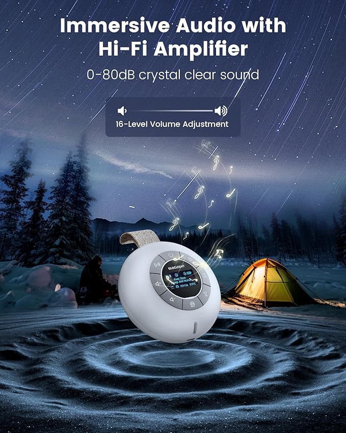 Glocusent Sound Machine for Sleep, 62 Soothing Sounds & 30 Hours Long Lasting White Noise Machine for Sleeping - Sleep Sound Timer Therapy for Baby Kids and Adults