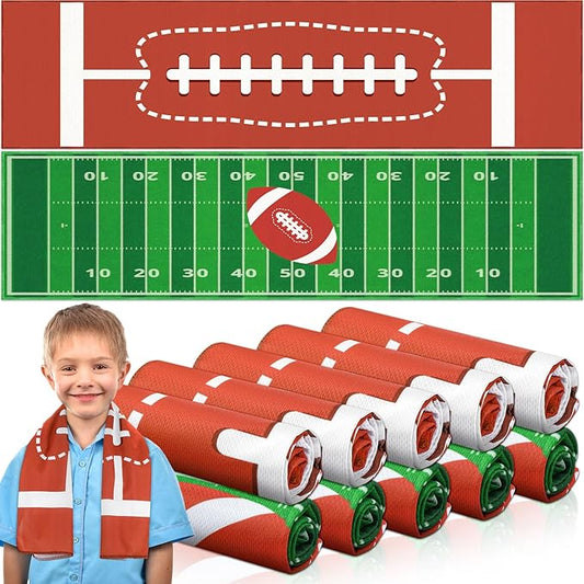 12 Pcs Sports Cooling Towels Baseball Basketball Softball 30 x 9 Inch Breathable Soccer Football Volleyball Microfiber Ice Towel Fast Drying for Party Favors Team Gift(Brown, Football)