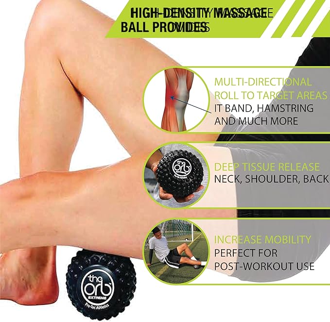 Pro-Tec Athletics Orb Massage Balls, Vary in Size and Color, Deep Tissue Massage, Muscle Relief, Hamstring, Quadriceps, Calf, Multi-Directional Massage Ball, Enhance Performance, Adult, Working Out.