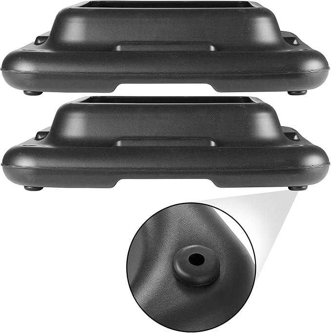 Philosophy Gym Aerobic Exercise Adjustable Step Platform Risers, 2 Pack - Black