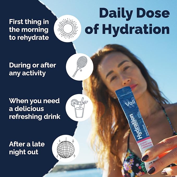 Voli Electrolytes Powder Packets | No Added Sugar Electrolyte Drink Mix for Hydration | Keto & Fasting Friendly, Natural Superfoods & Minerals | Passionfruit, 15-Count