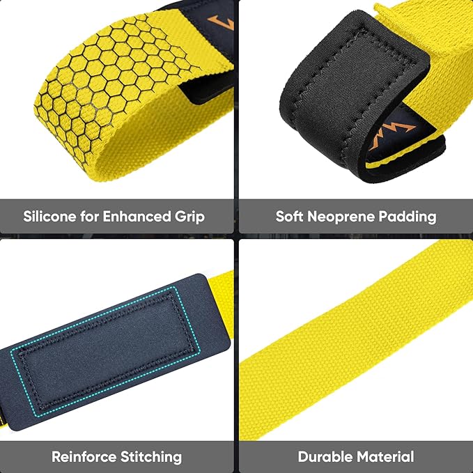 APEXUP Weight Lifting Straps for Weightlifting, Lifting Wrist Straps Gym, Deadlift Strap, Anti Slip Silicone Weightlifting Strap Men Women Powerlifting, Strength Training