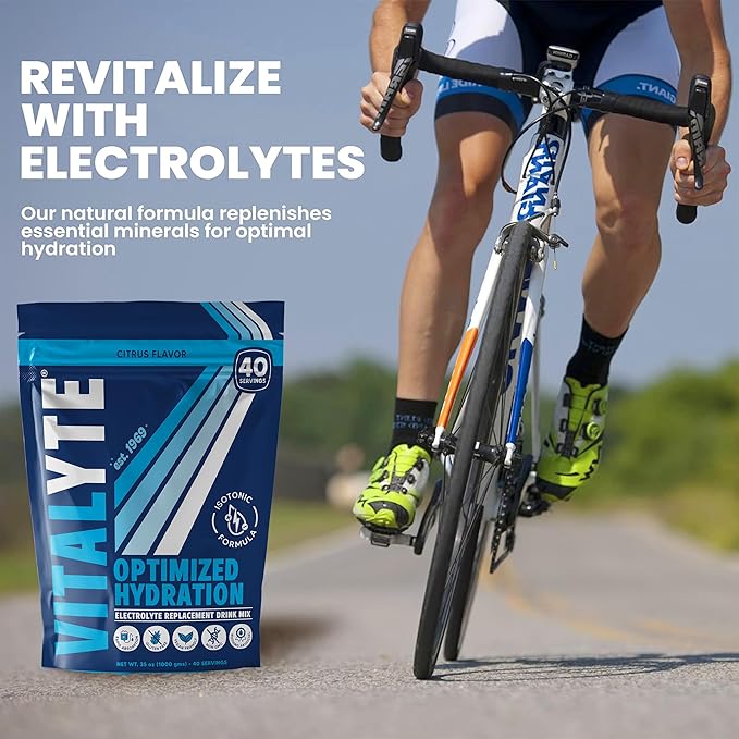 Vitalyte Electrolyte Powder Drink Mix, Isotonic Electrolyte Hydration Mix, Bulk Case Pack (12 Pack, Cool Citrus)