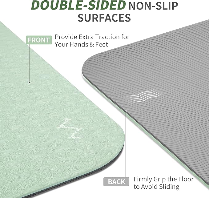 CAMBIVO Extra Wide Yoga Mat for Women and Men (72"/84"x 32"x 1/4") TPE Workout Mat, Non-slip Large Exercise Fitness Mat for Yoga, Pilates, Workout