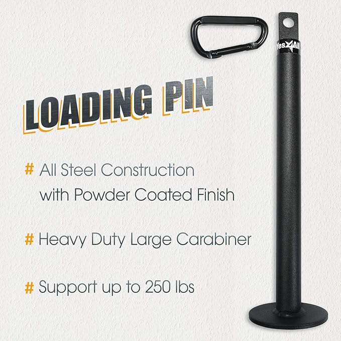 Yes4All Cable Machine Attachment, Row Handles, Tricep Rope, Straight Bar, V Bar, LAT Pulldown Accessories Load 880 LB for Home Gym