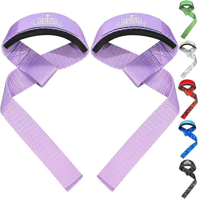 Bear Grips Lifting Straps - Gym & Weightlifting Straps for Men & Women, Deadlift Support, 2 Pairs